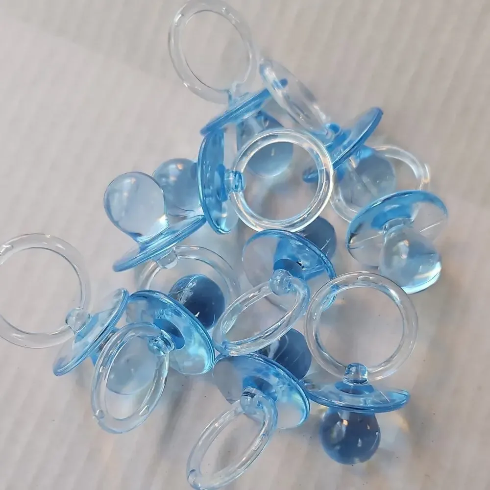 Baby Shower Favors Set - Decorative Pacifiers, Bottles, Shoes, Boy,BlueTheme